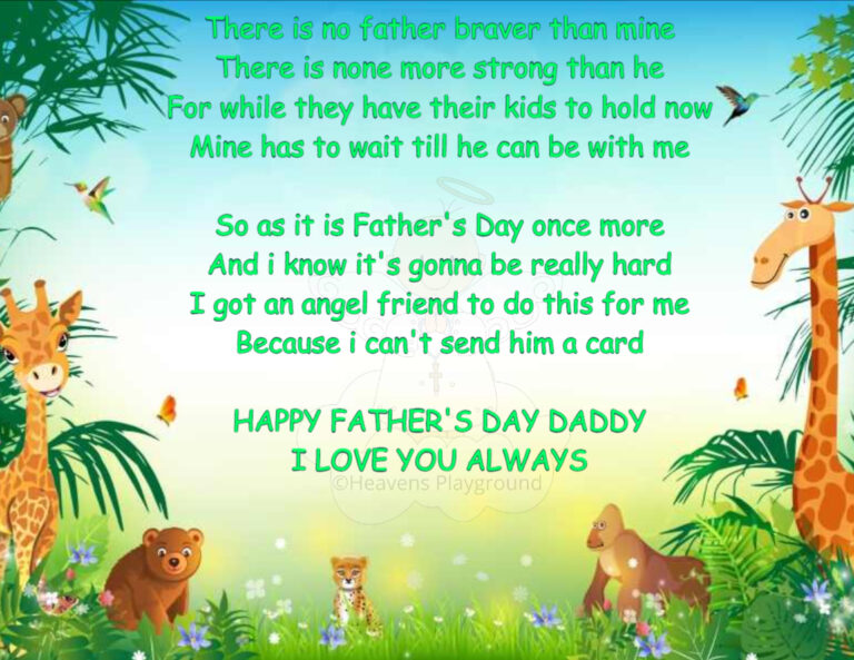 Graphic with three winged teddy bears. Text reads Happy Father's Day