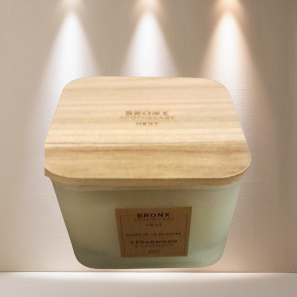 NEXT White Bronx Cedarwood and Lavender 3 Wick Fragranced Candle