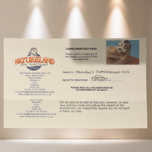 LOT 151 - Free Entry for 2 People at Natureland Seal Sanctuary