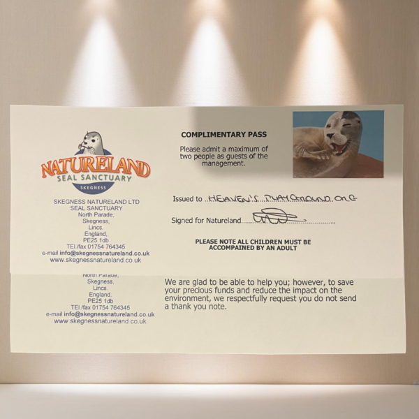 LOT 151 - Free Entry for 2 People at Natureland Seal Sanctuary