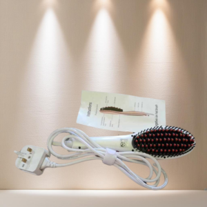 LOT 168 - White Straightening Brush LCD Control Fast Hair Straightener