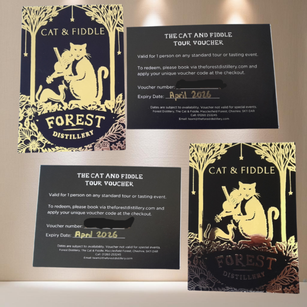 LOT 203 - Forest Distillery Cat and Fiddle Std Tour for 2