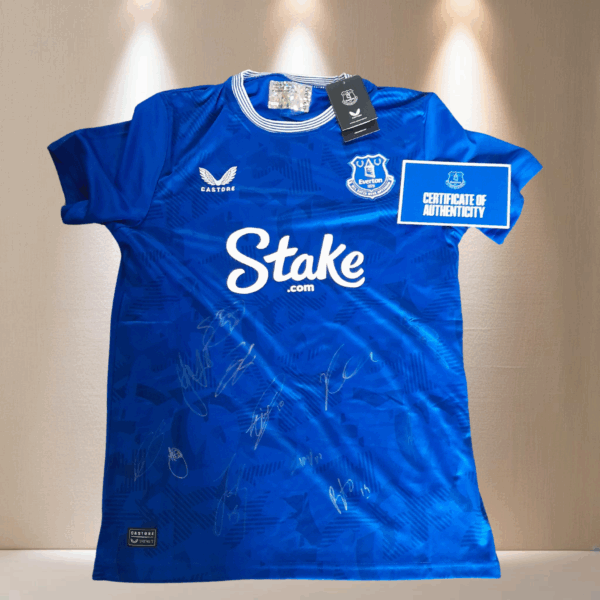 LOT 278 - Signed Everton Shirt with Certificate of Authenticity