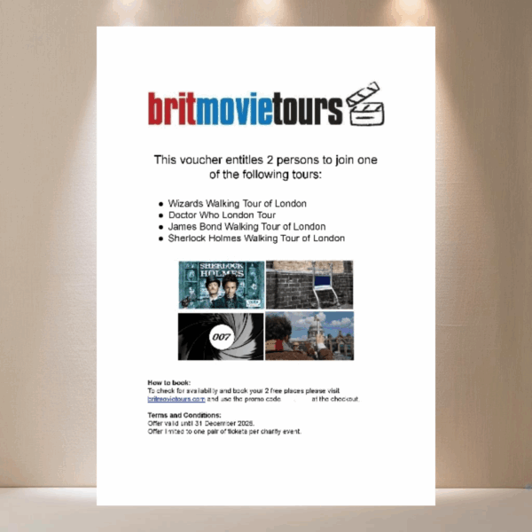 LOT 326 - Brit Movie Tours London Walking Tour for 2