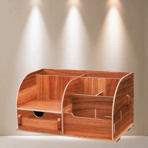 LOT 379 - Multi-Function Wood Pen Holder, Creative Desktop Decoration