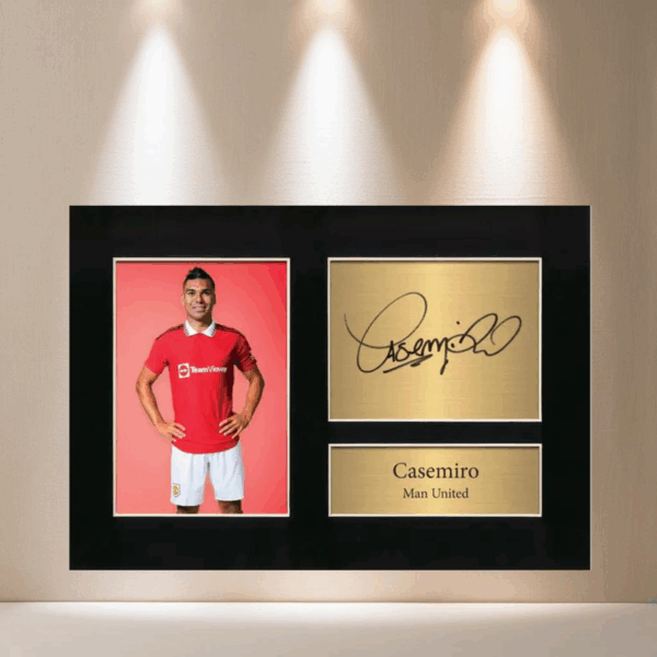 LOT 380 - Zulu Image Casemiro Man United Autograph Player Photo Signed Print