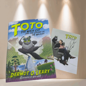 LOT 392 - Toto the Ninja Cat & the Legend of the Wildcat plus SIGNED photo of authot Dermot O'Leary