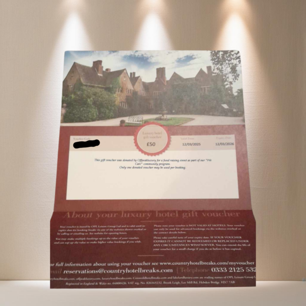 LOT 93 - £50 Off-Peak Luxury Voucher