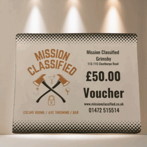 LOT 425 - £50 Voucher for Mission Classified, Grimsby